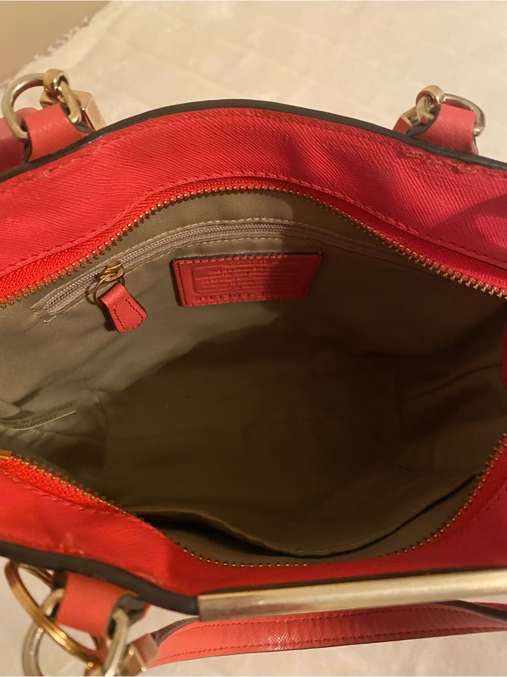 Coach Madison Saffiano leather mini North/South tote - Picture 9 of 15